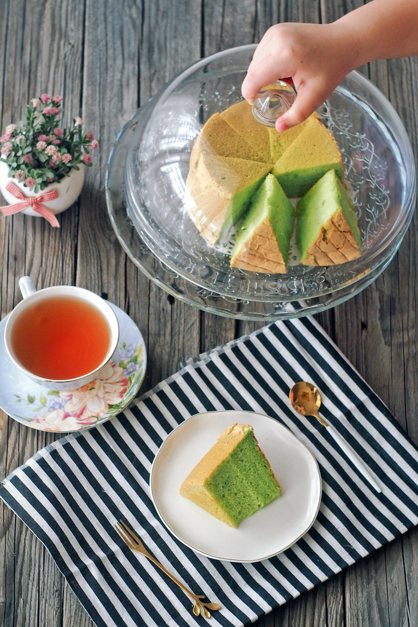 Kueh and a pot of tea